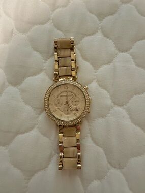 Michael Kors Gold-Tone Crystal Accent Chronograph Watch-needs new batteries